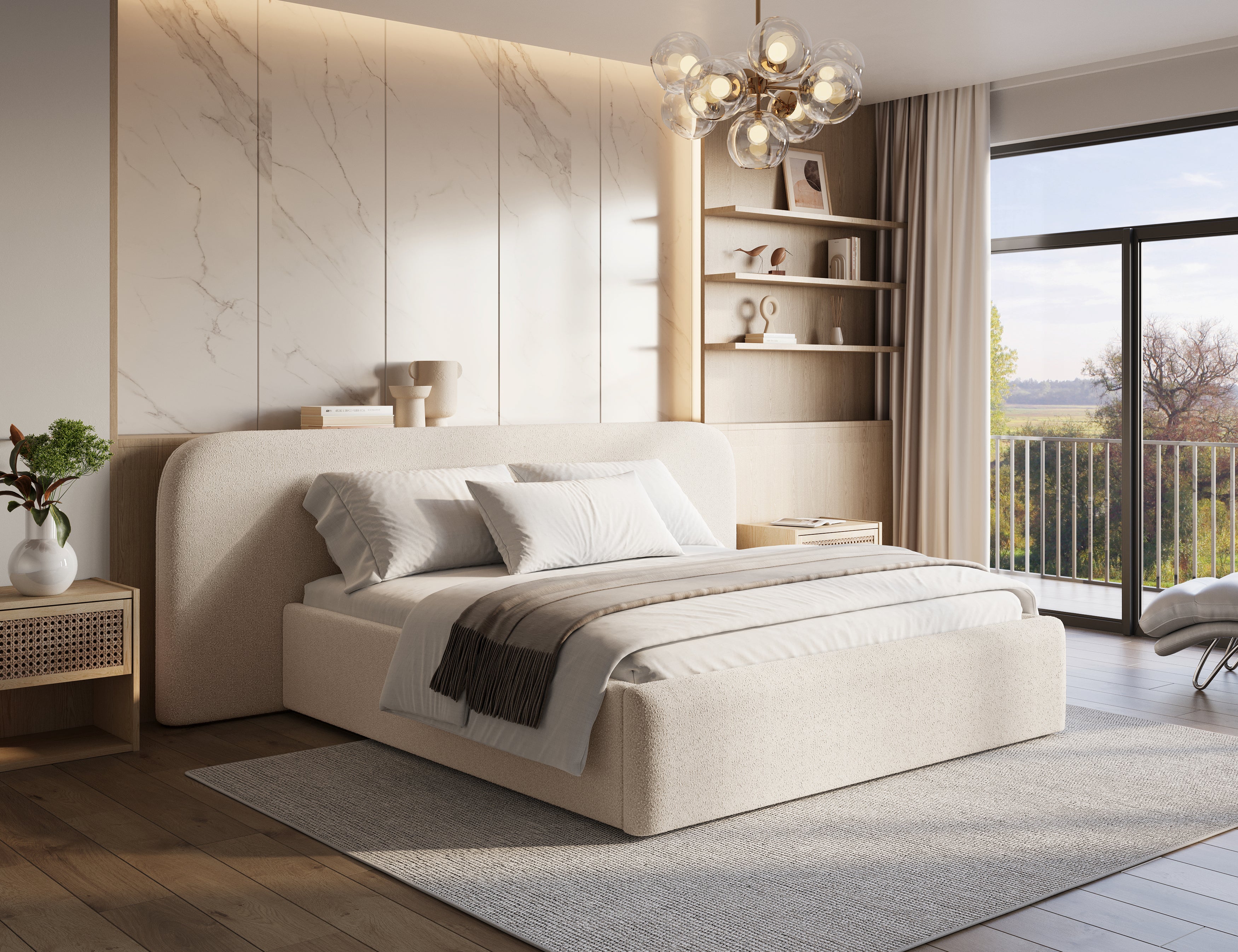 Ascot Bed Frame - Teddy Cream