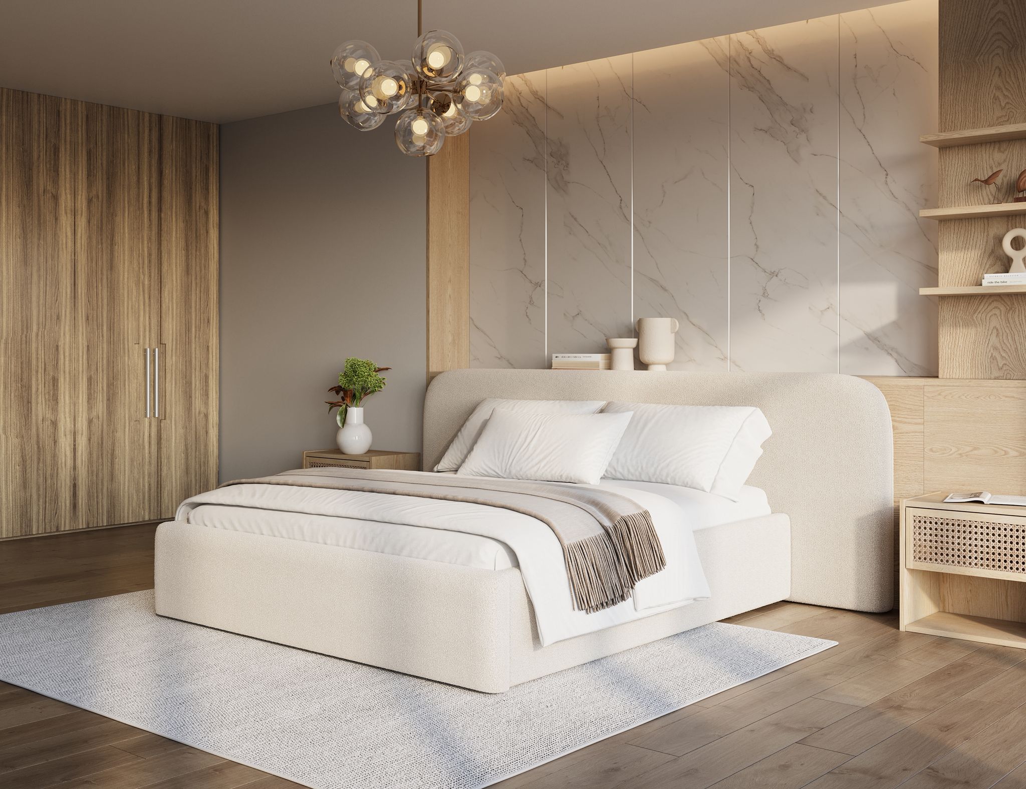 Ascot Bed Frame - Teddy Cream