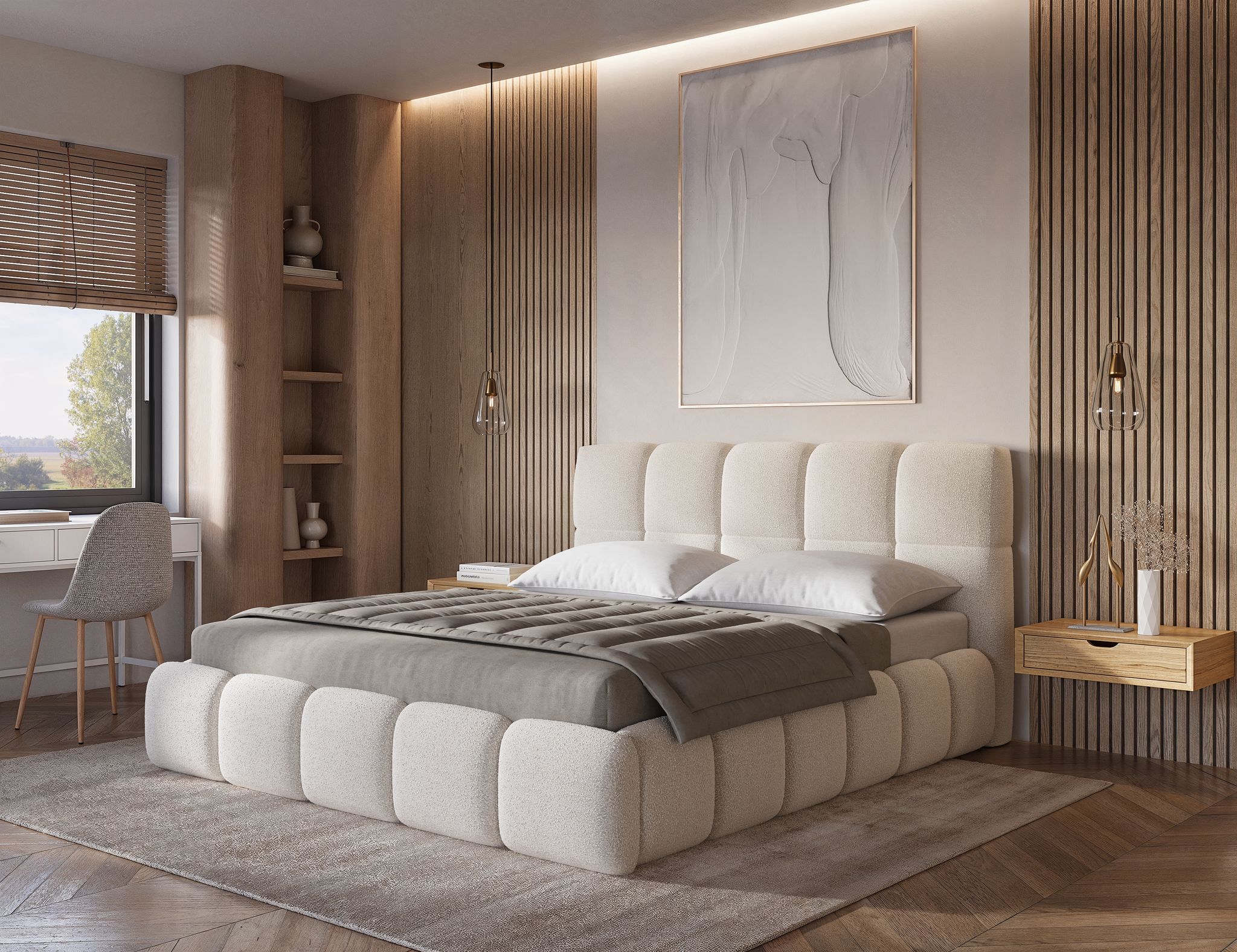 The Bespoke Dakota Teddy Boucle Bed