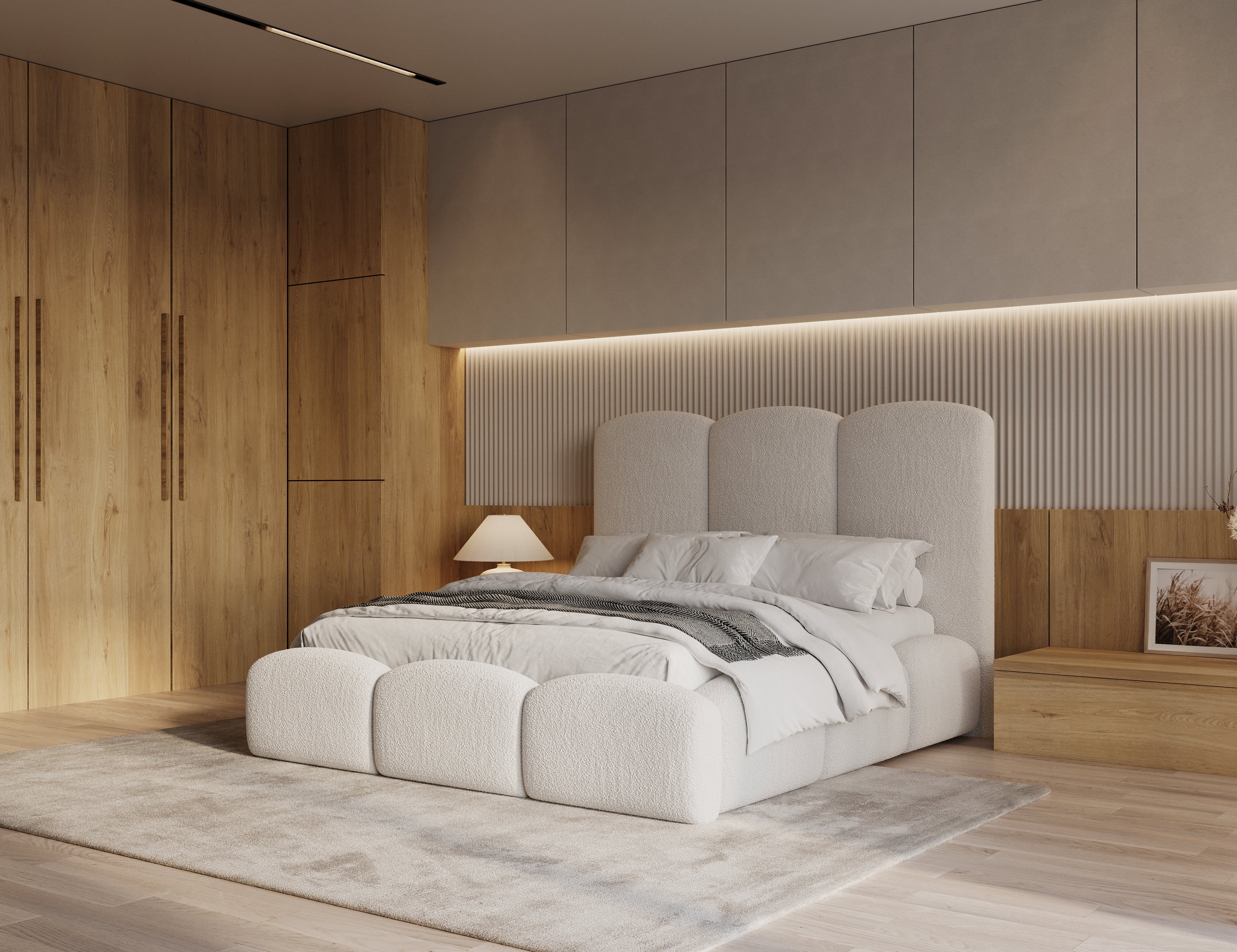 CloudNest Bed-Teddy Boucle Cream