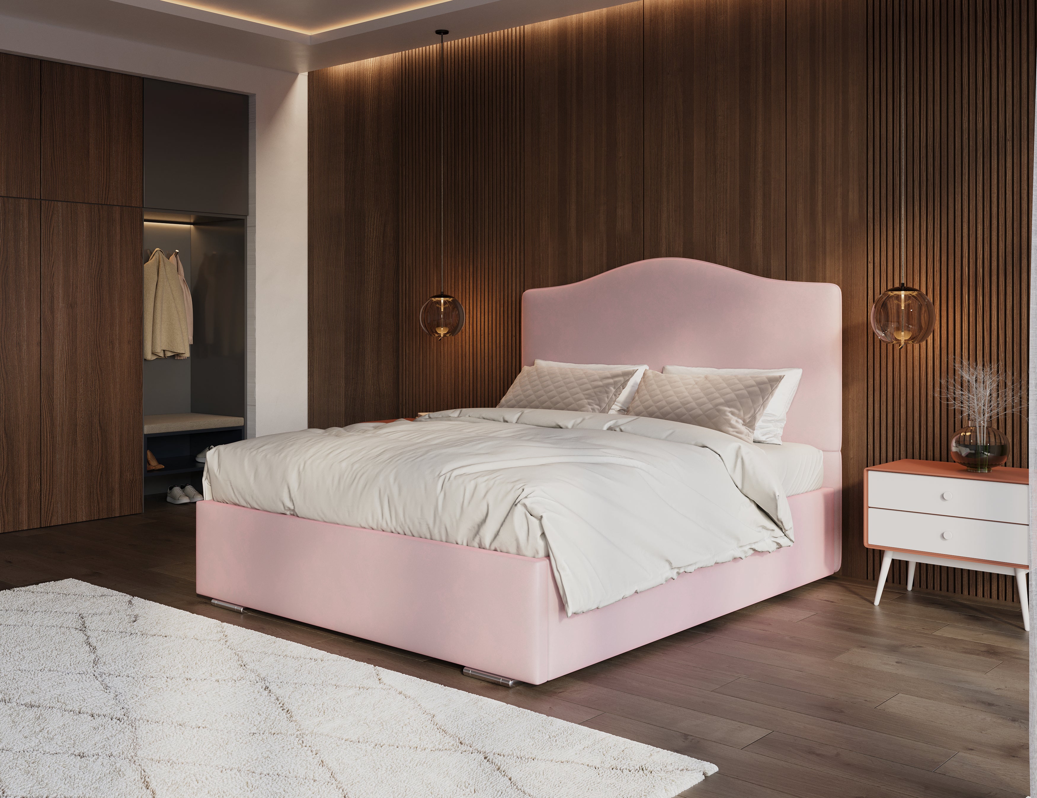 Elena Pink Bed Frame