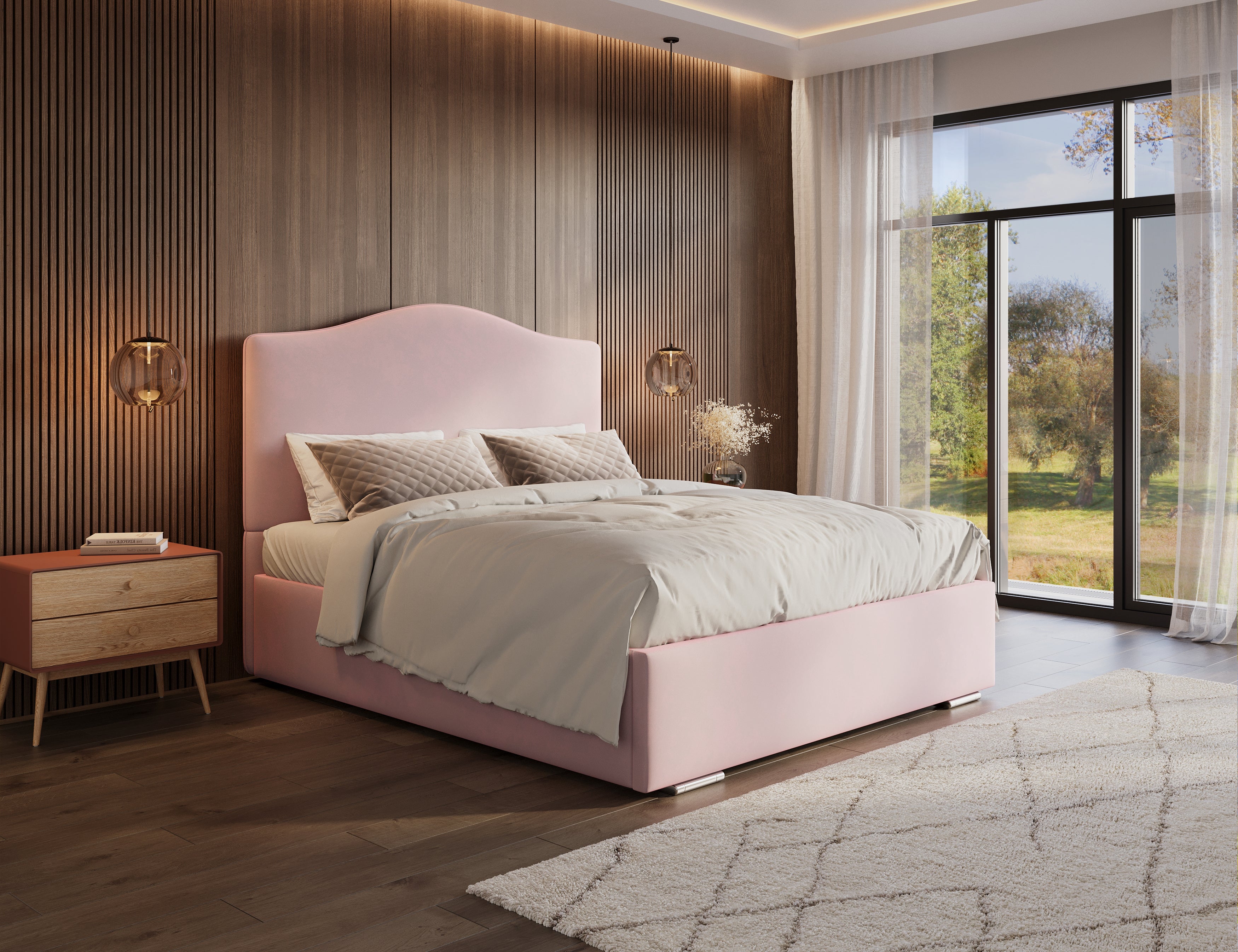Elena Pink Bed Frame