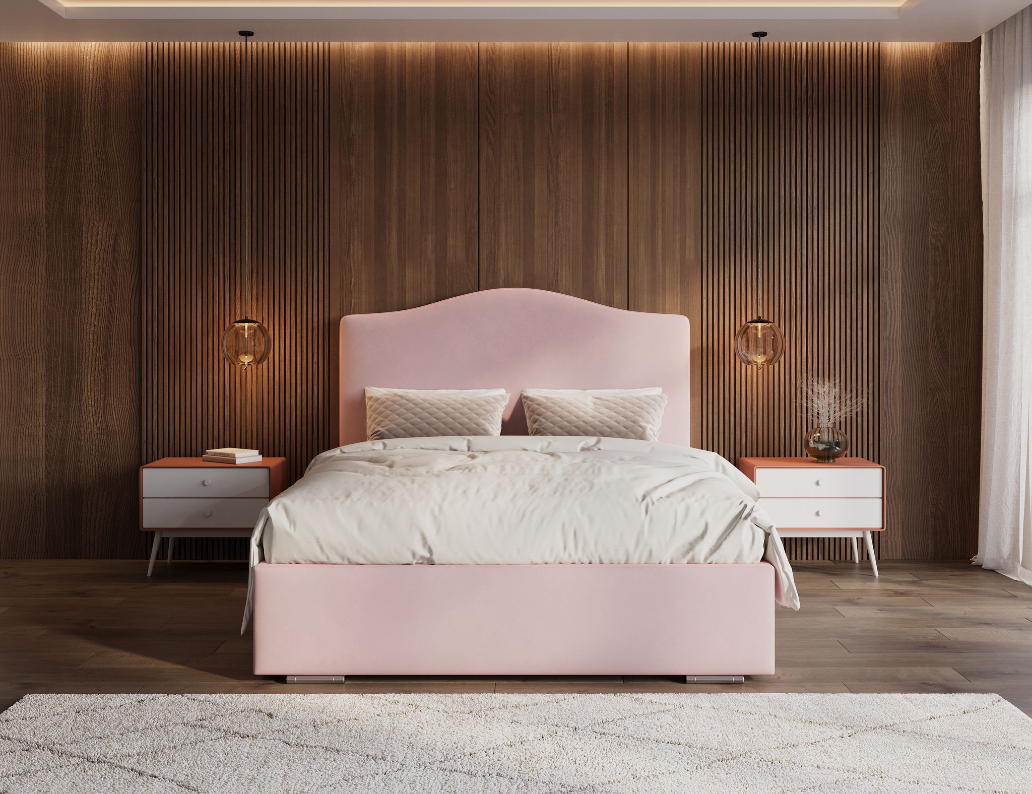 Elena Pink Bed Frame 3