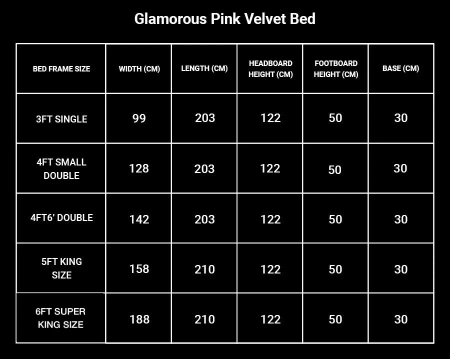 Glamorous Pink Velvet Bed 4