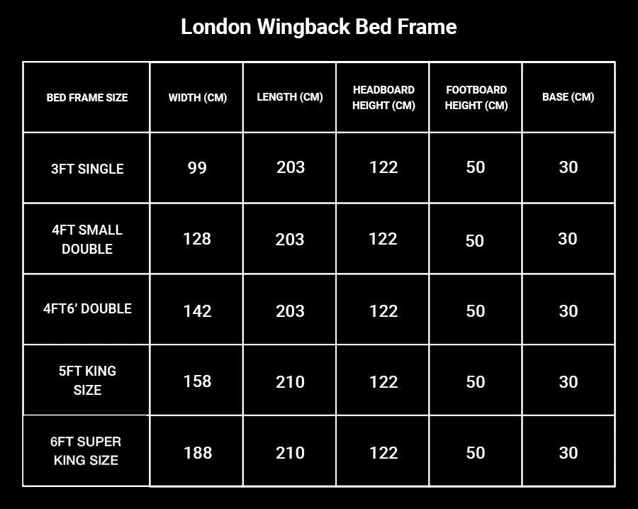 London Wingback Bed Frame 3