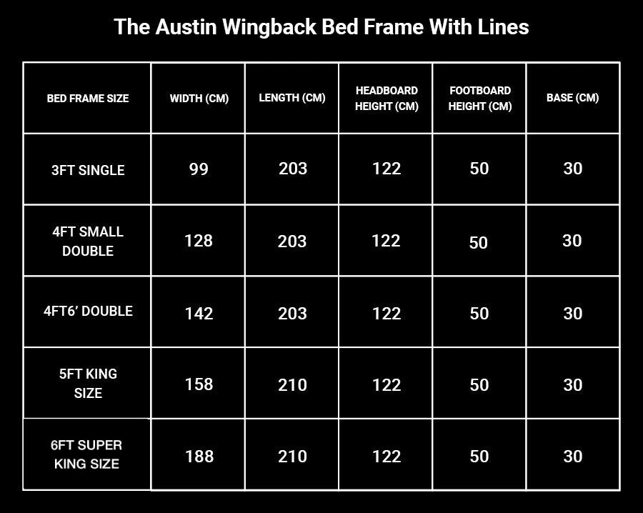 The Austin Wingback Bed Frame With Lines 4