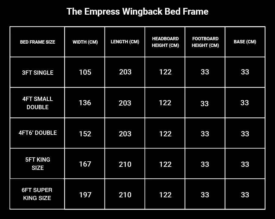 The Empress Wingback Bed Frame 4