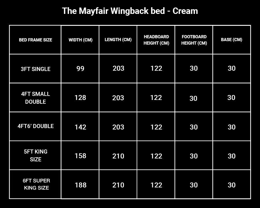 The Mayfair Wingback bed - Cream