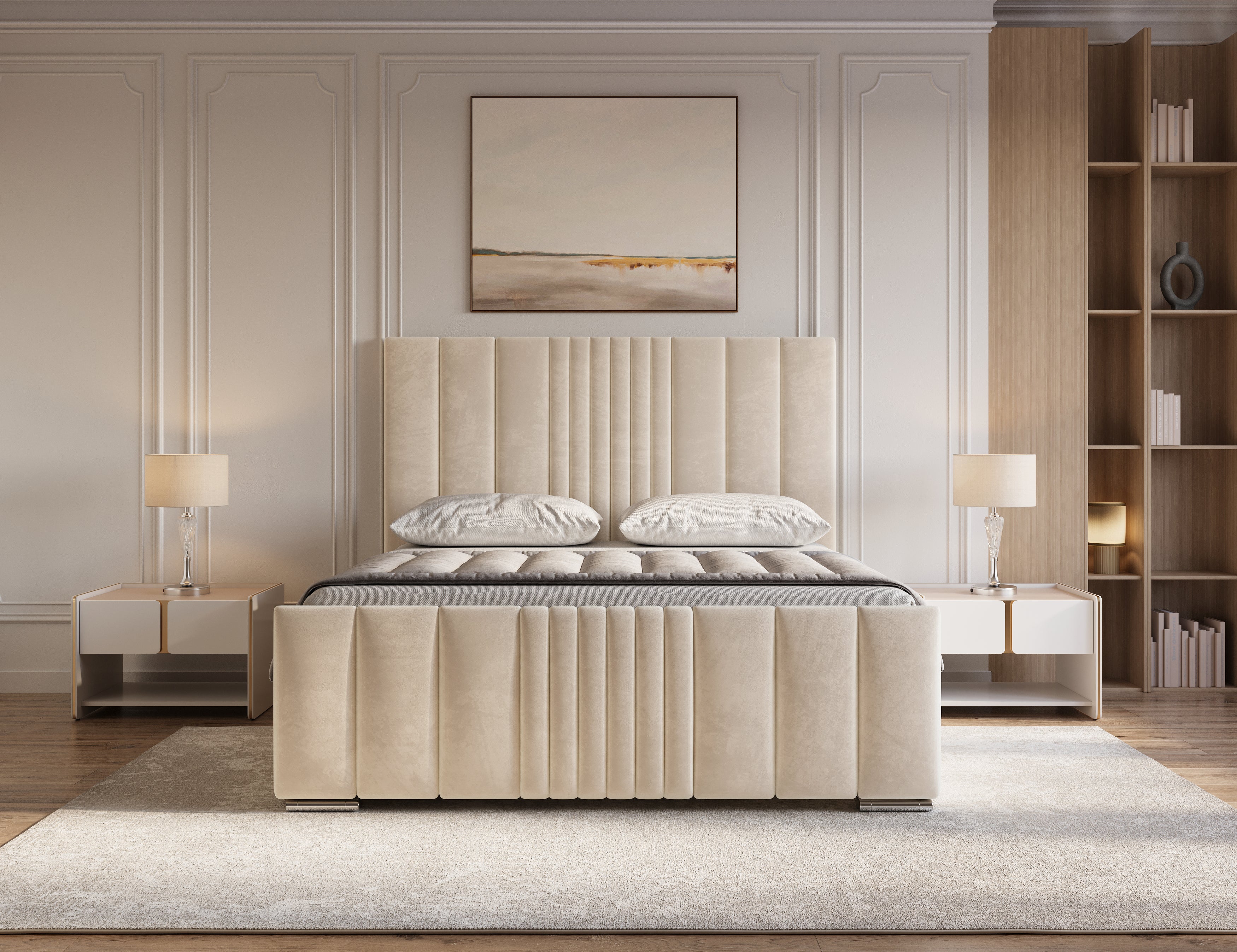 The Nashville Bed Frame With Lines 3